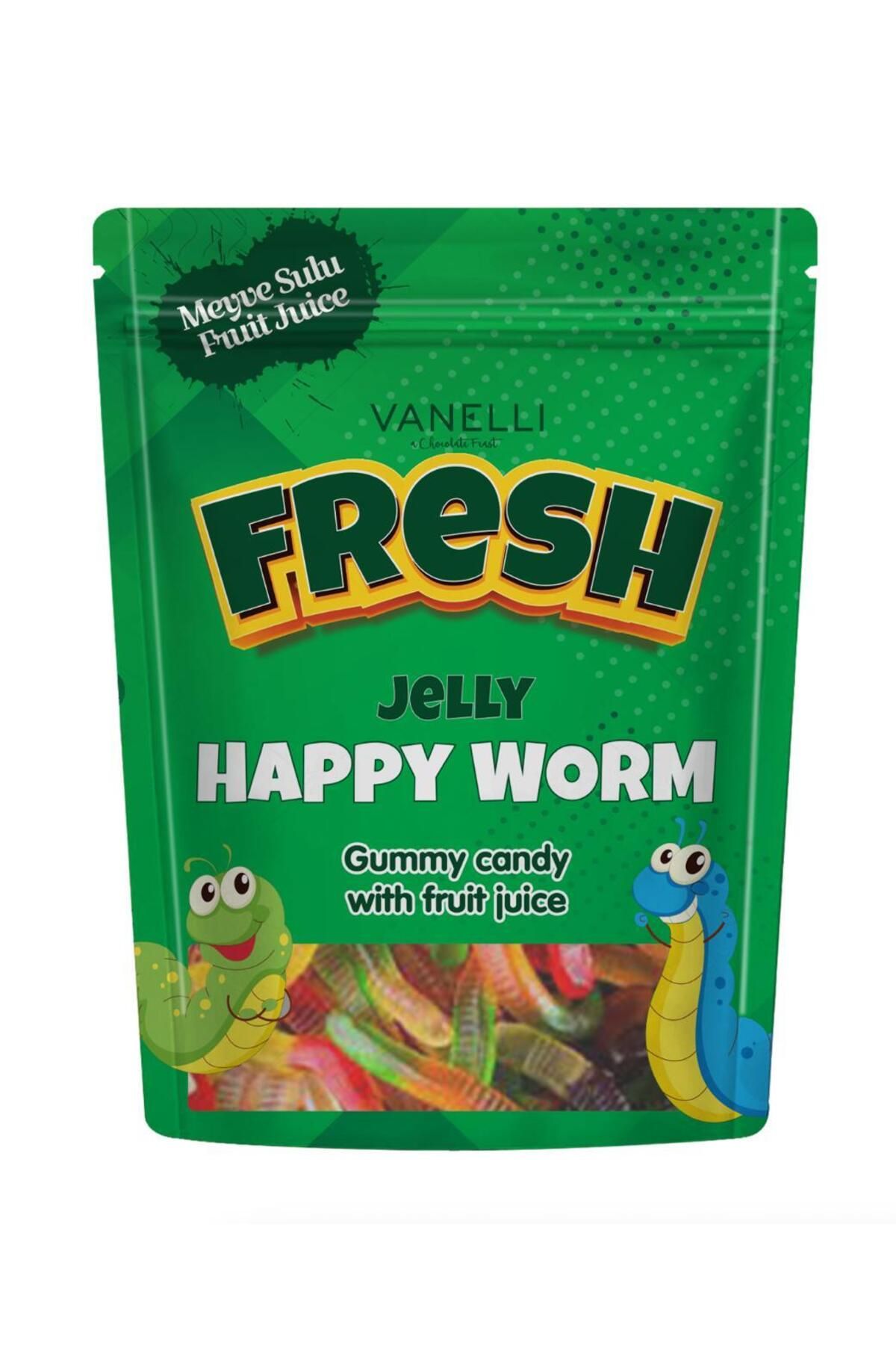 Vanelli VANELLİ Fresh Jelly Yumuşak Şeker- Worm 200 GR