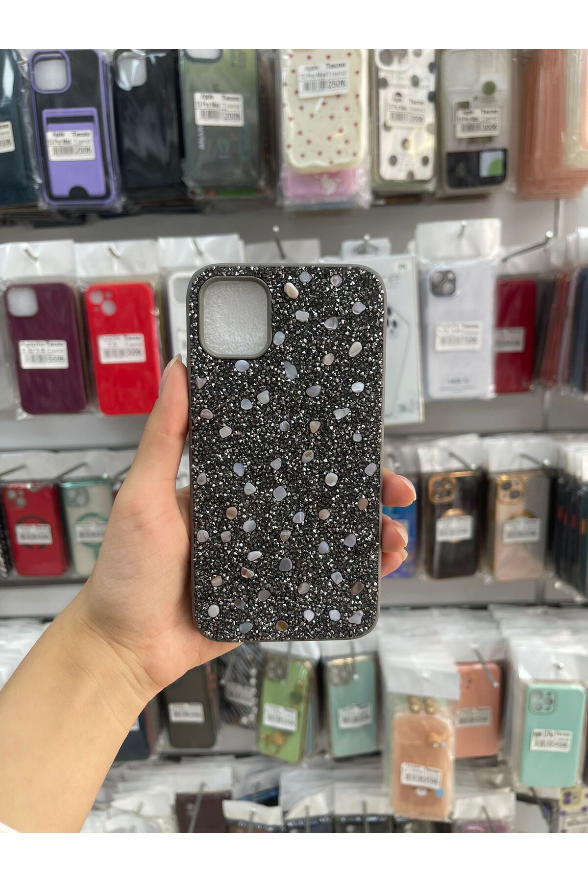 TECNOTREND İPHONE11 UYUMLU PARLAK TAŞLI TASARIM PIRLANTA KAPAK