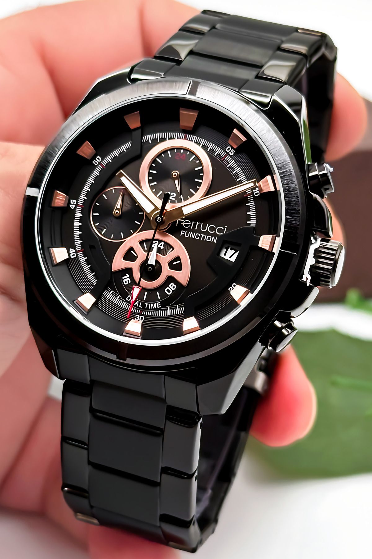 Ferrucci Function Erkek Kol Saati Çelik Kasa & Çelik Kordon Siyah Zmfer185