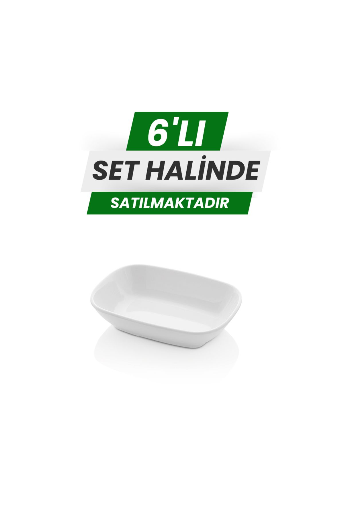 Alezy 578 Göreme Melamin Termostar Garnitür Tabak 14x10 cm Beyaz