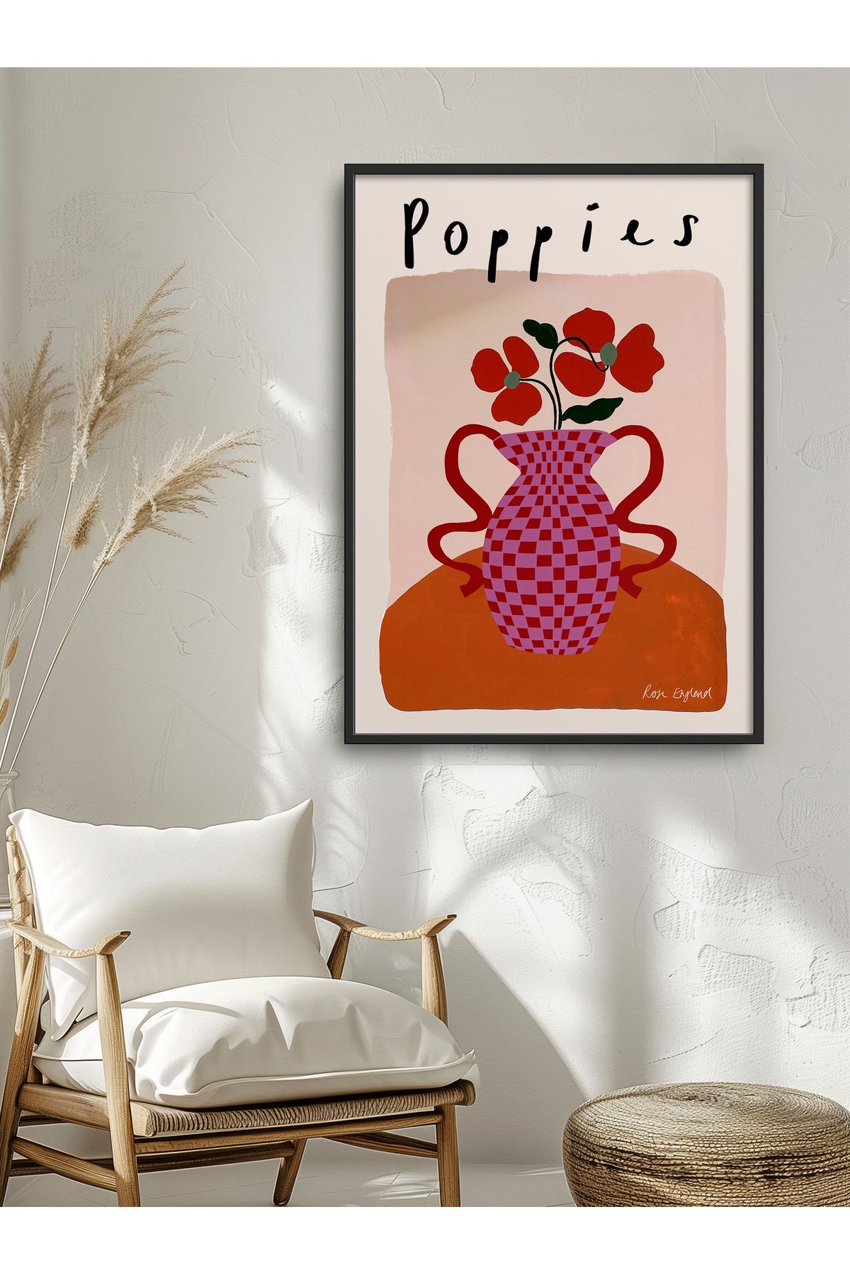 HOMEPACK Tekli Ahşap Çerçeveli Tablo Tek Parça Poster Tablo TK705-1