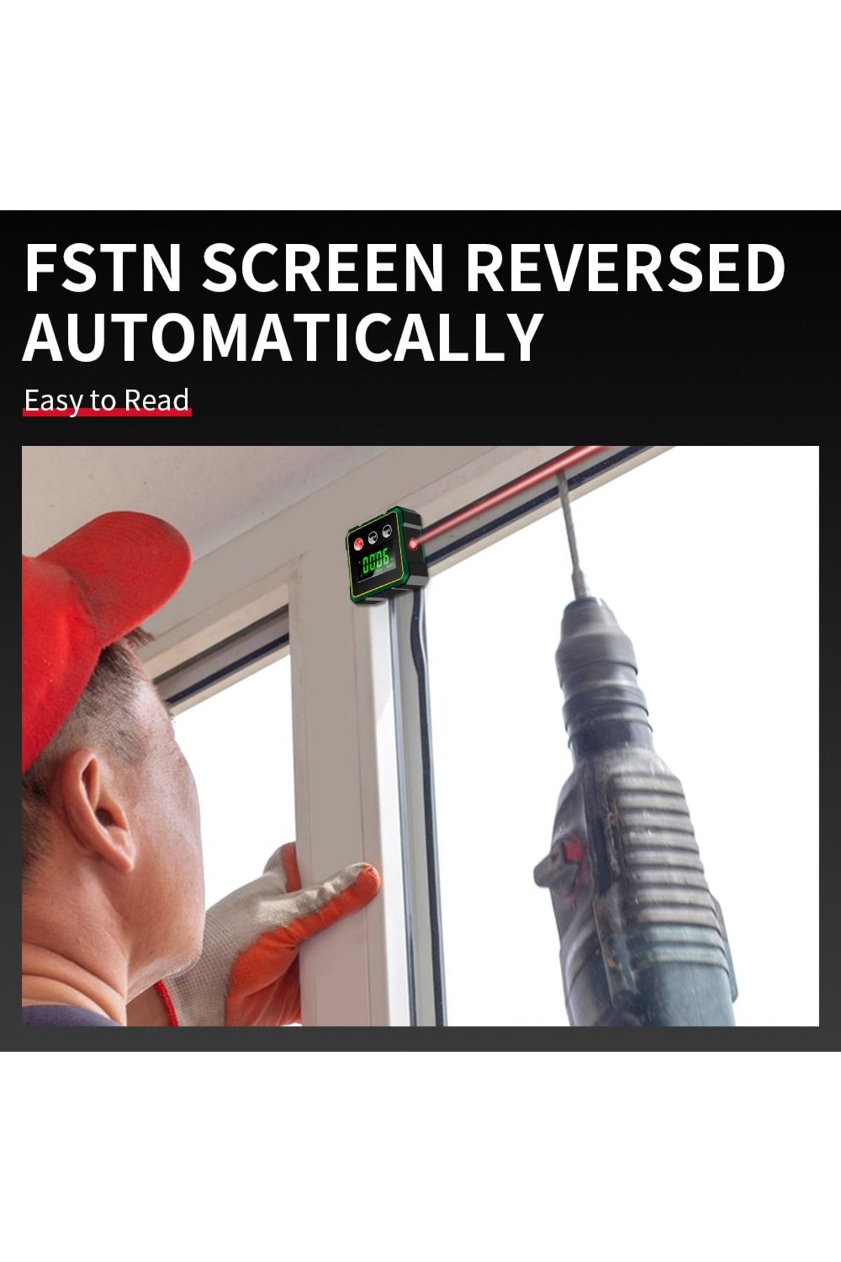 OEM-Professional Digital Inclinometer with Laser, Portable, Magnetic Base, LCD Display, Digital Level 5