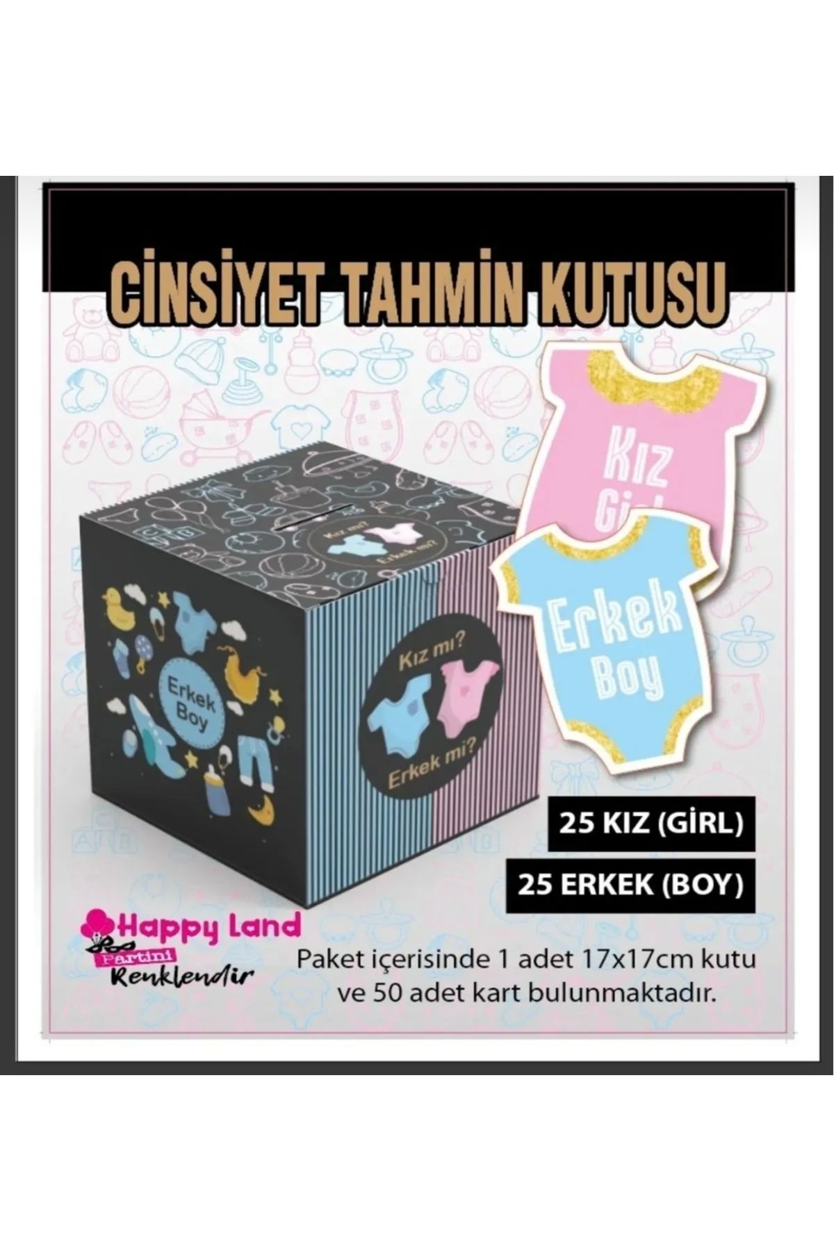 Store Cinsiyet Tahmin Kutusu Siyah Konsept