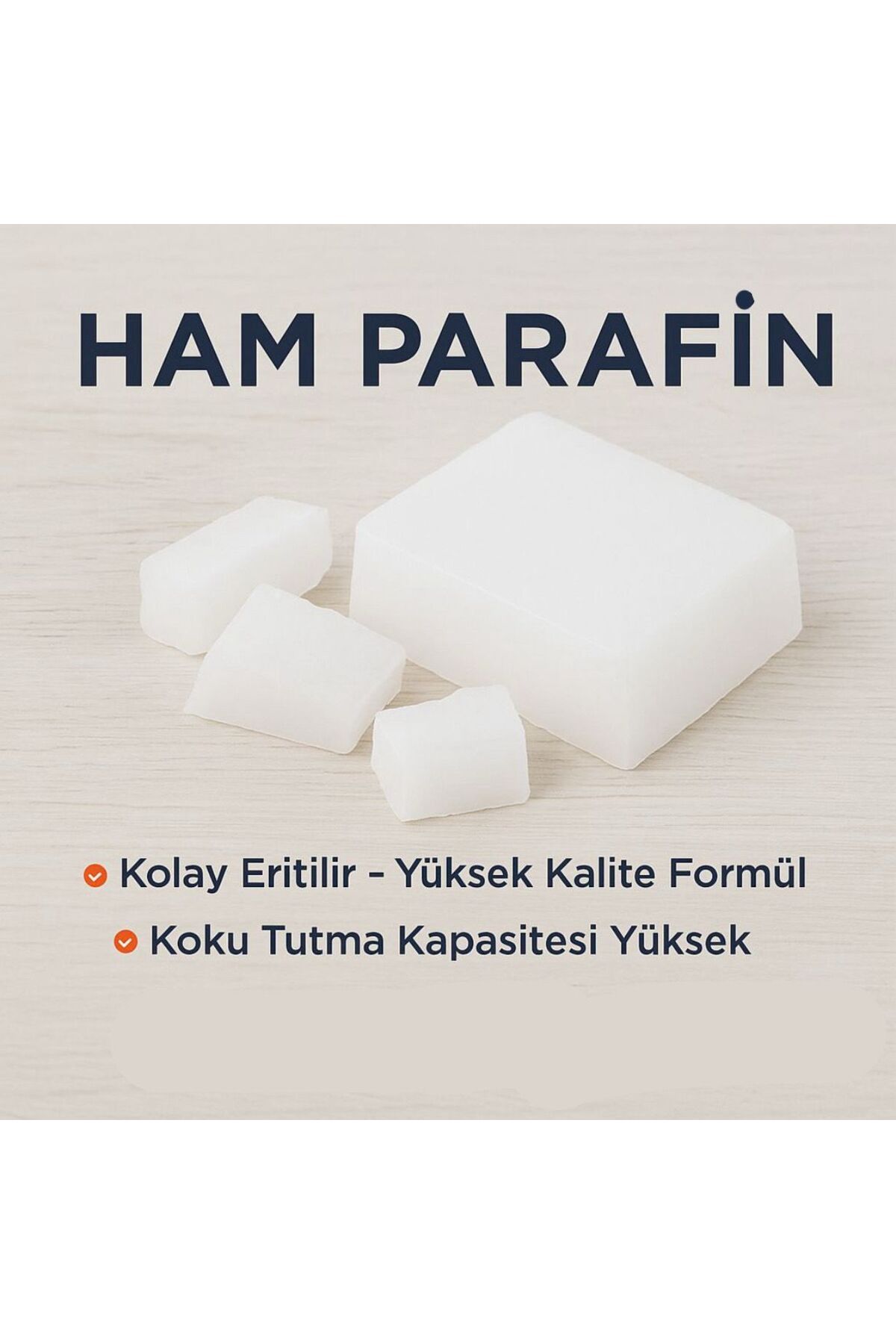 Ceribo Co. Ham Parafin Fitil Hediyeli 1 KG Yüksek Kalite Kokusuz Parafin Mum Yapımı Hobi Yağlı Parafin Wax