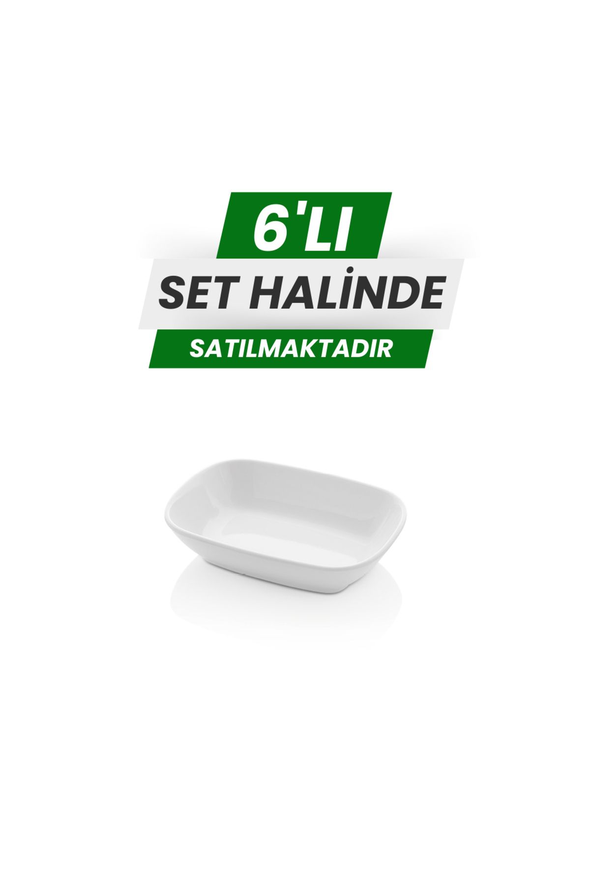 Alezy 577 Göreme Melamin Termostar Garnitür Tabak 12x8 cm Beyaz