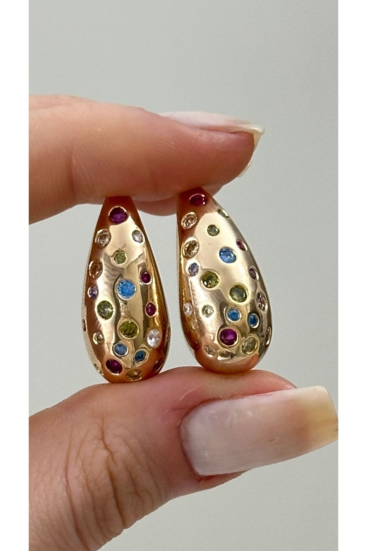 Opia JEWELRY - Rainbow Çelik Damla Küpe