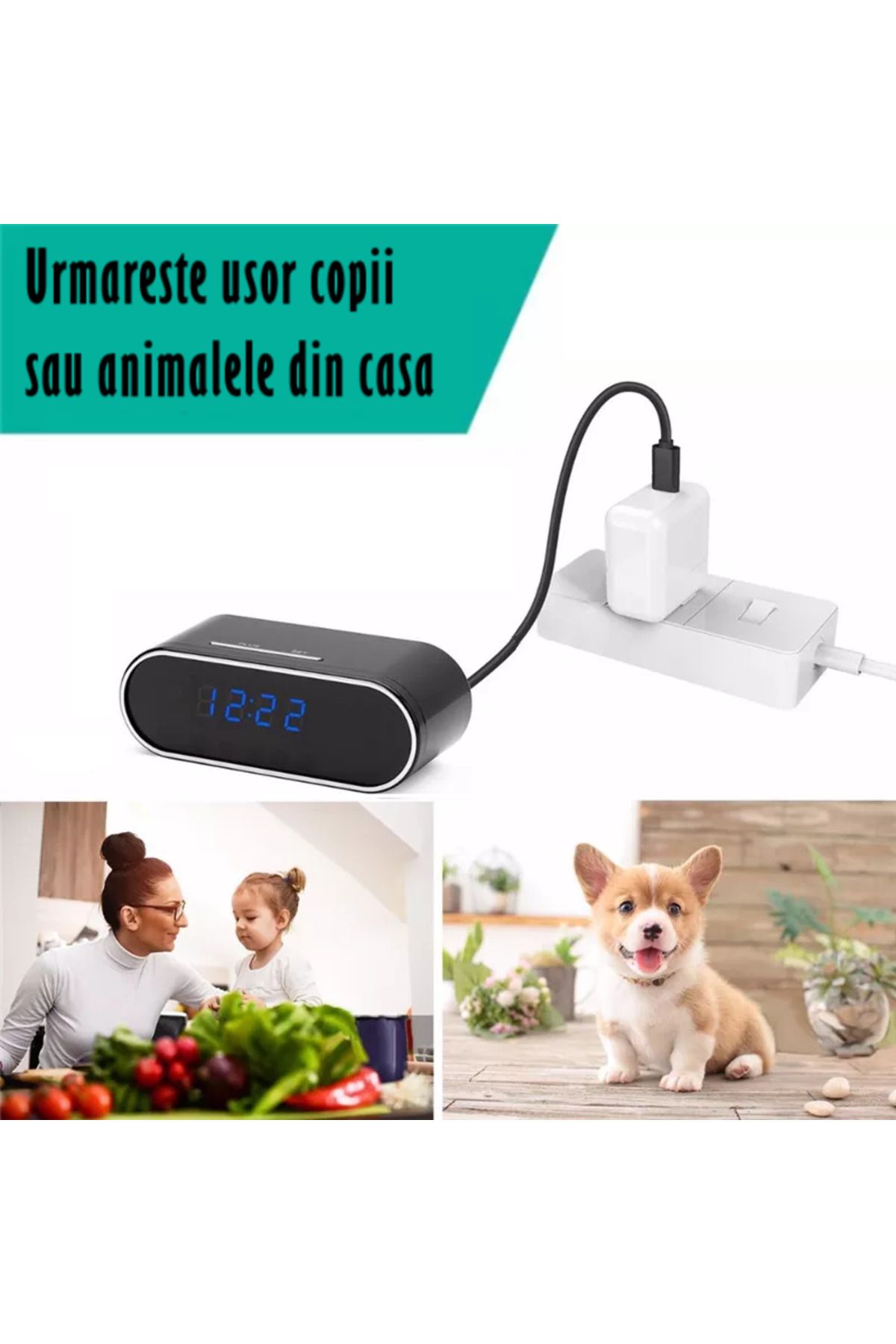REVOSE-Mini Spy Camera ™, Wi-fi, Ip, Hidden in Alarm Clock,, 32gb Micro Sd Card Included 7