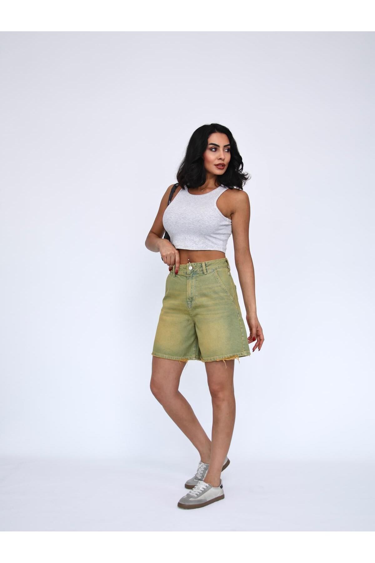 Zeo Basic-Tint Wash Denim Mini Shorts 3