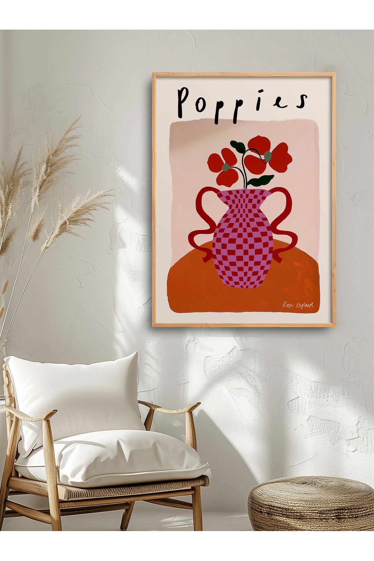 HOMEPACK Tekli Ahşap Çerçeveli Tablo Tek Parça Poster Tablo TK705-1