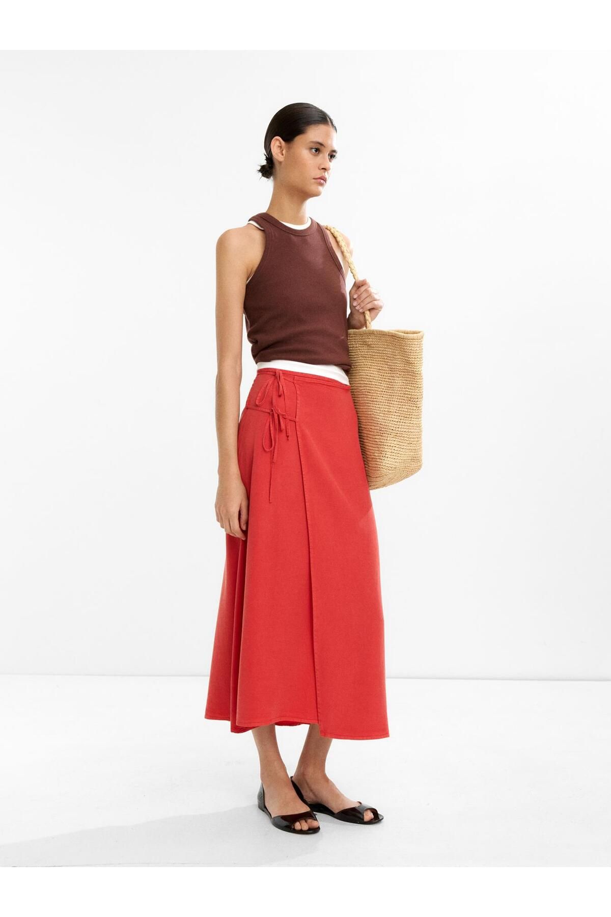PARFOIS Midi Wrap Etek %100 Liyosel