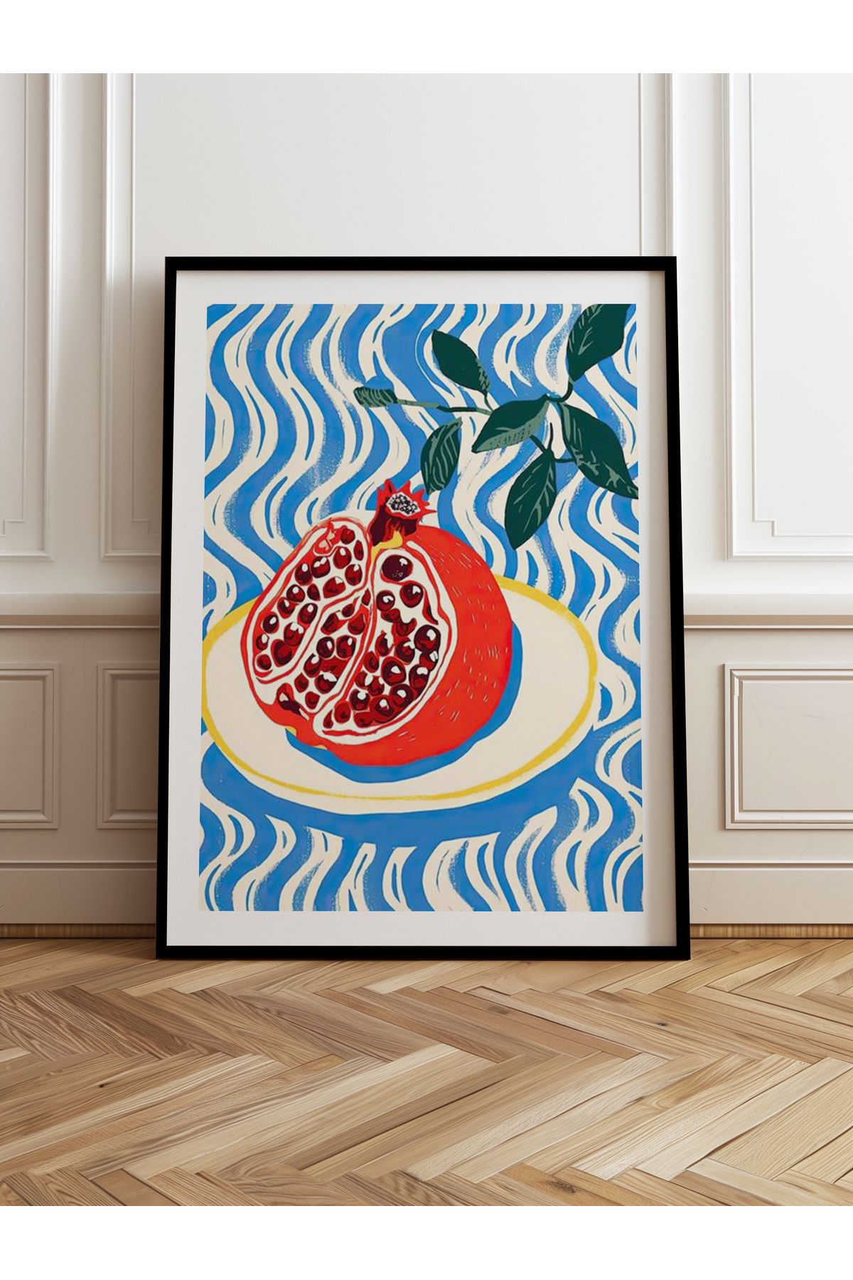 HOMEPACK Tekli Ahşap Çerçeveli Tablo Tek Parça Poster Tablo TK744-1