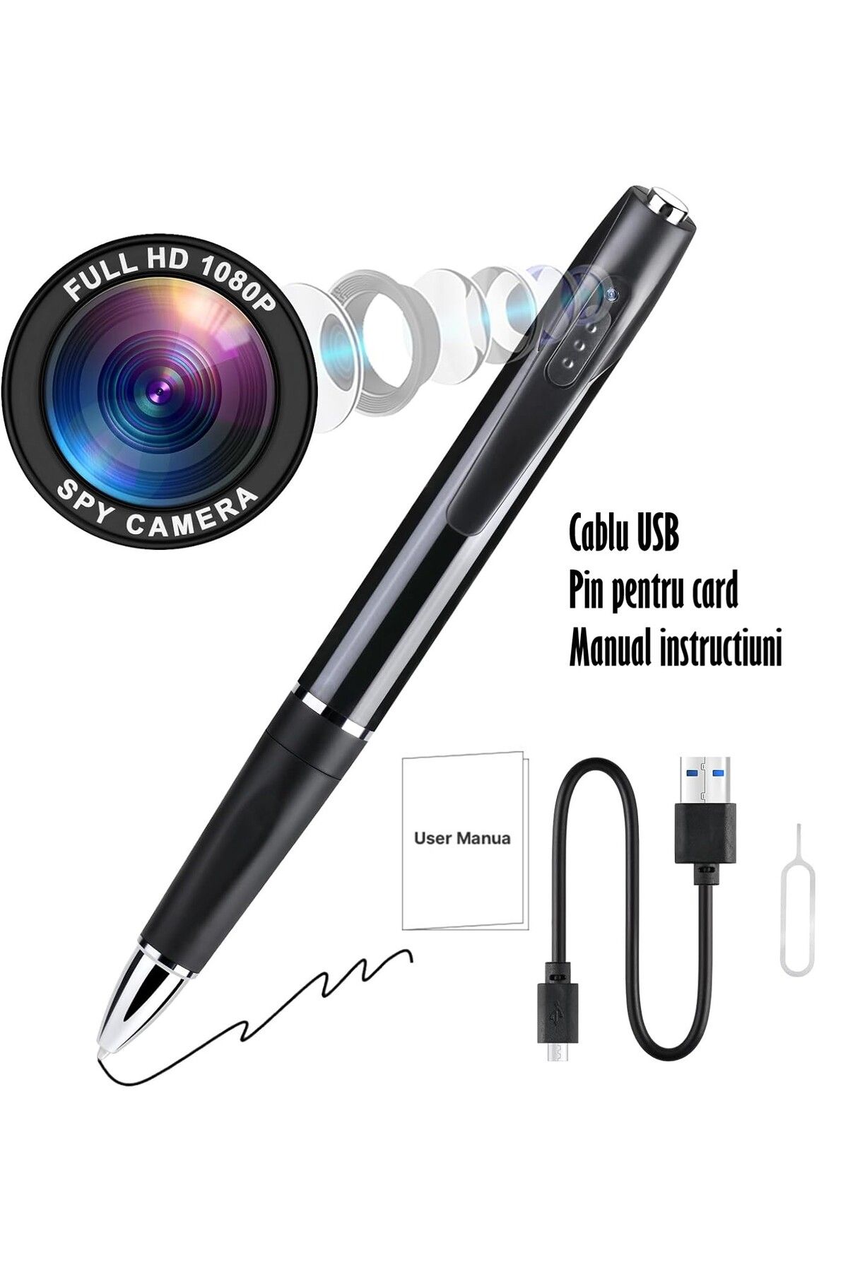 REVOSE-Spy Pen with 1080 Full HD Camera and Microphone, Recording, Photo, Spy Device with Hidden Camera 10