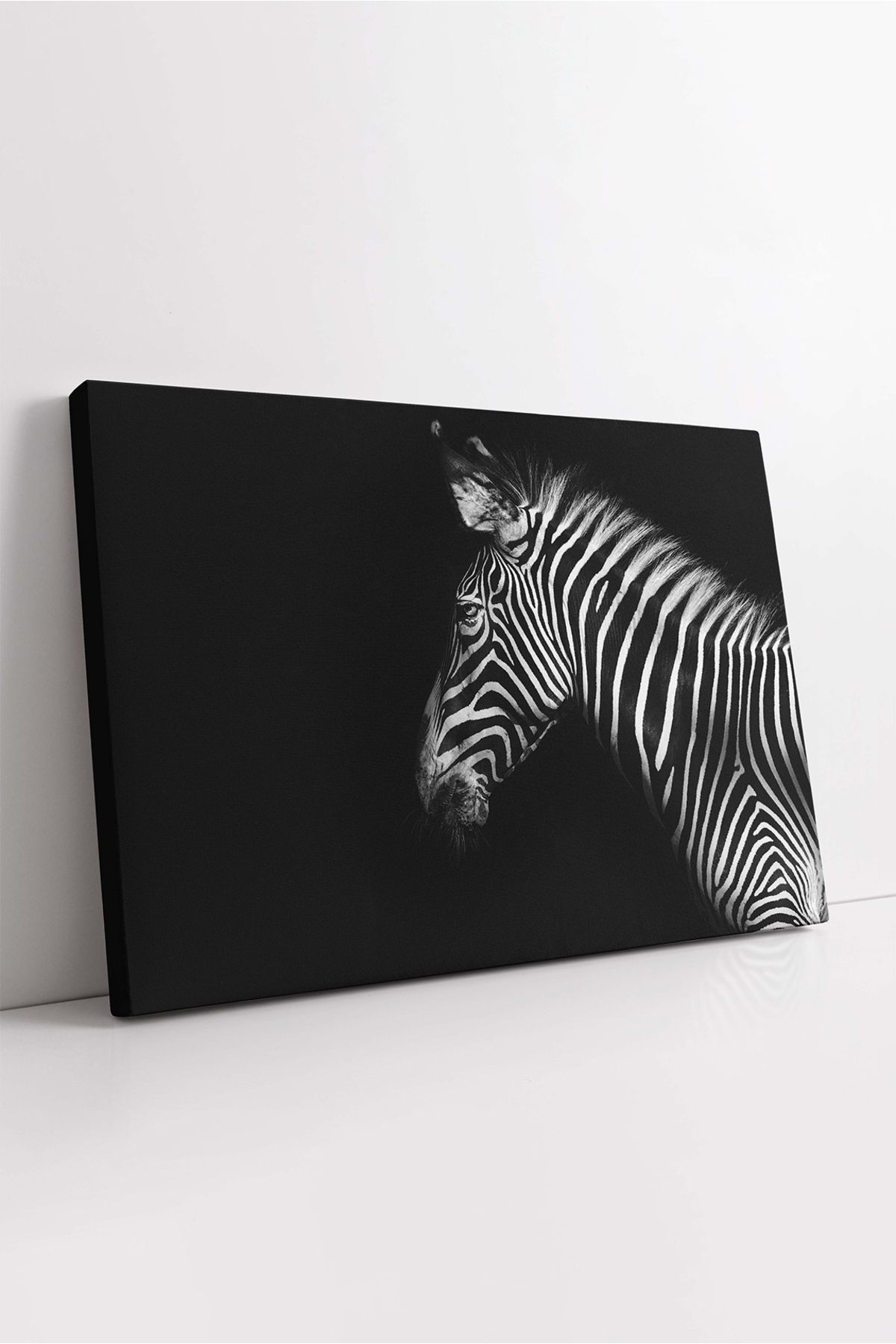 KOSS Dijital Zebra Kanvas Tablo, Siyah Beyaz Tablo, Doğal Yaşam Kanvas, Zebra Dekoratif HD Baskı, Premium Kalite
