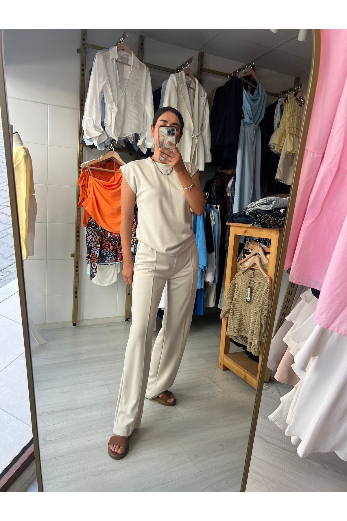Butik Taş renk ikili eşofman takım