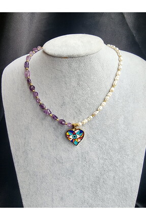 AYDOTA İnci Ametis Tarz Kolye