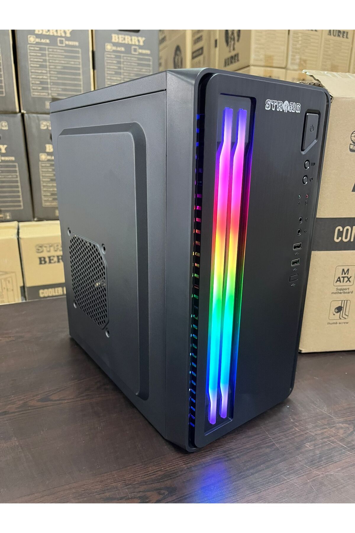 Strong Aurel fansız MATX bilgisayar kasası + 450W power supply