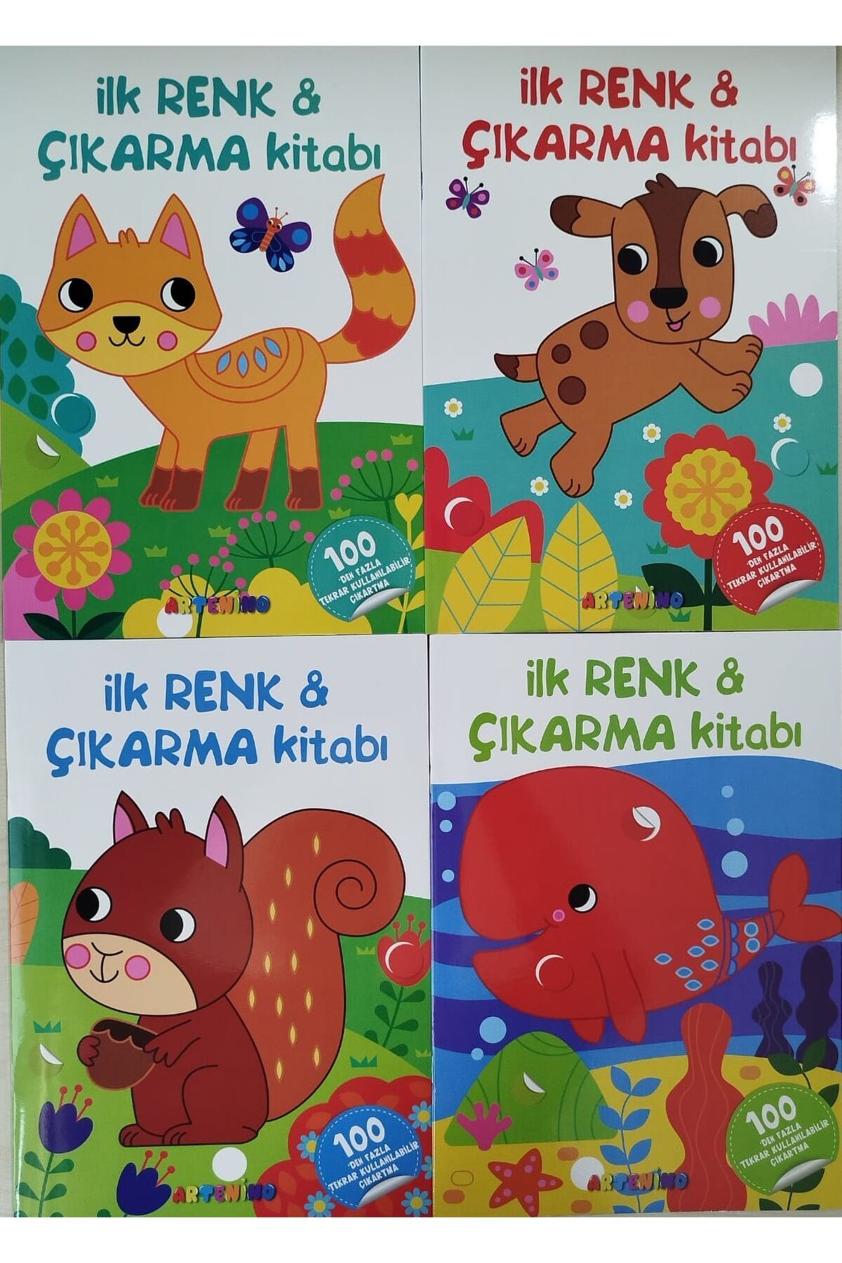 Artenino ÇIKARTMA KİTABI- İLK RENK ÇIKARTMA KİTABI 4' LÜ SET