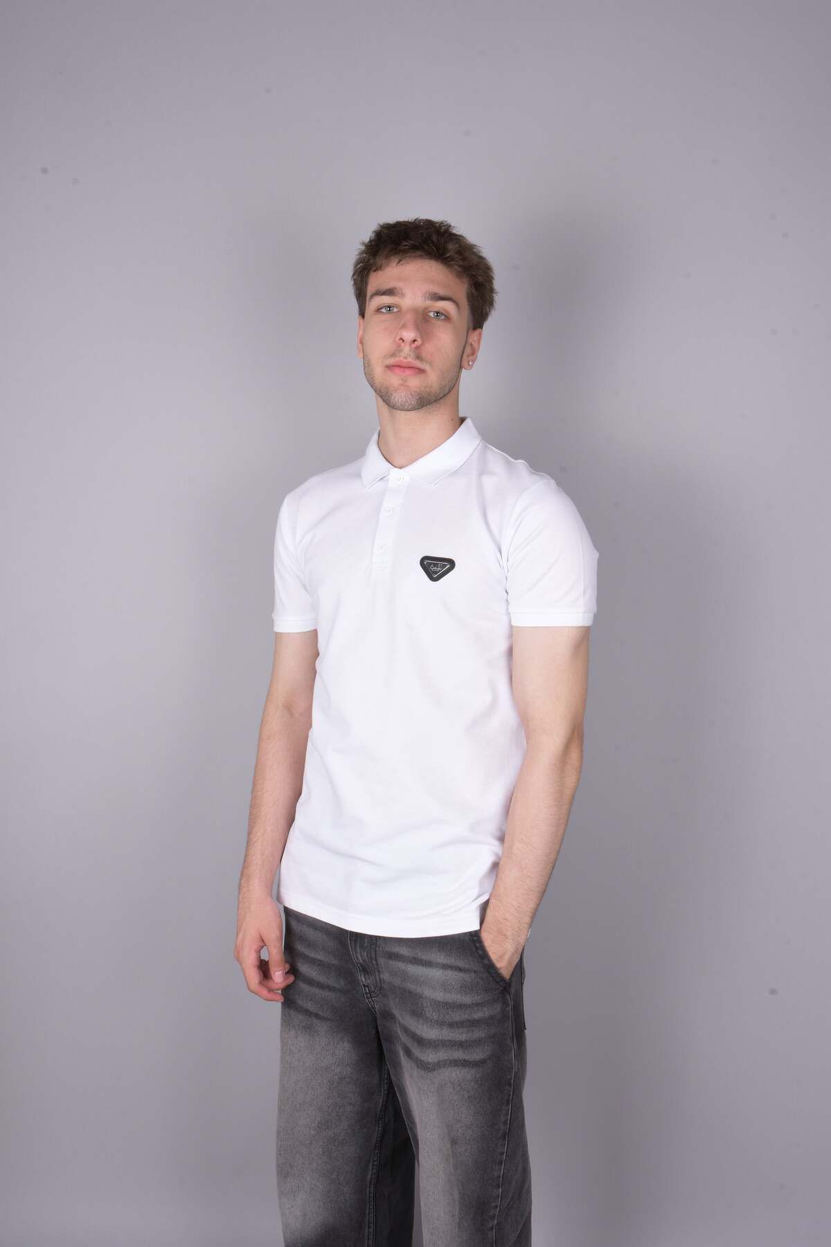 AJ 81 Erkek Polo Yaka Basic Tişört %100 Pamuk Kumaş