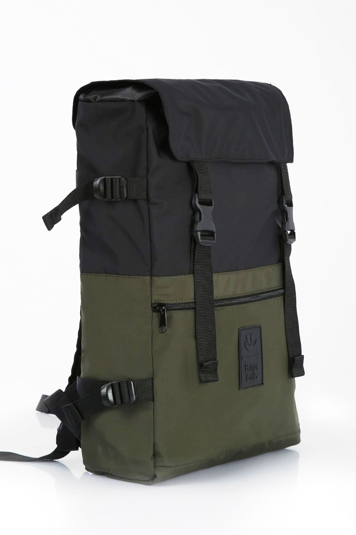 KAFF Haki Su Geçirmez Kumaş Laptop Bölmeli Yürüyüş Günlük Outdoor Sırt Çantası -1013