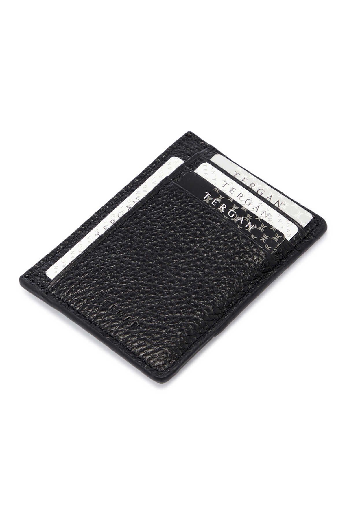 Tergan Siyah Deri Unisex Kredi Kartlık - S1KK00001676-A41