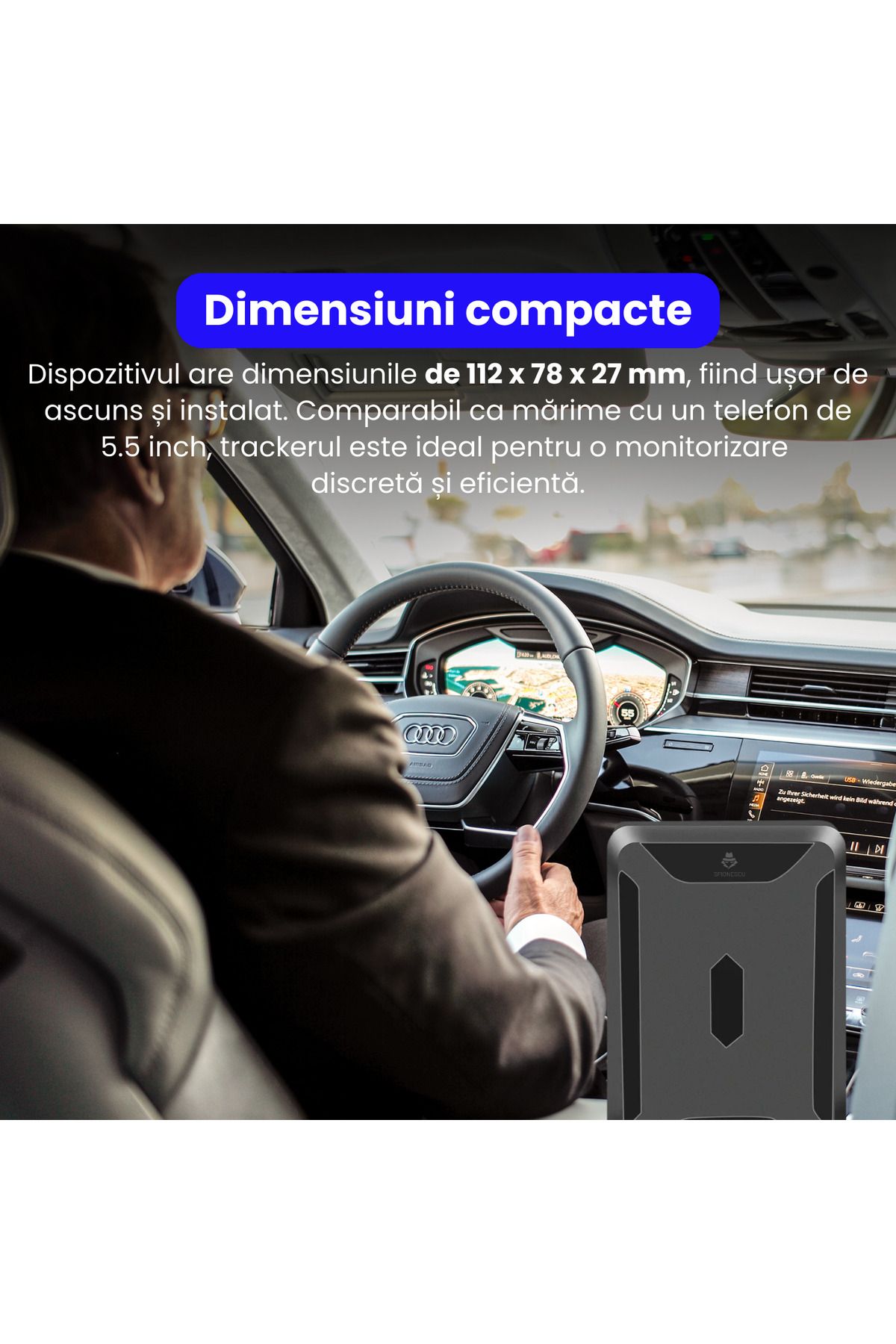 Spionescu-4G GPS tracker with strong magnet, 10,000 mAh battery, real-time location via app, audio monitoring 6