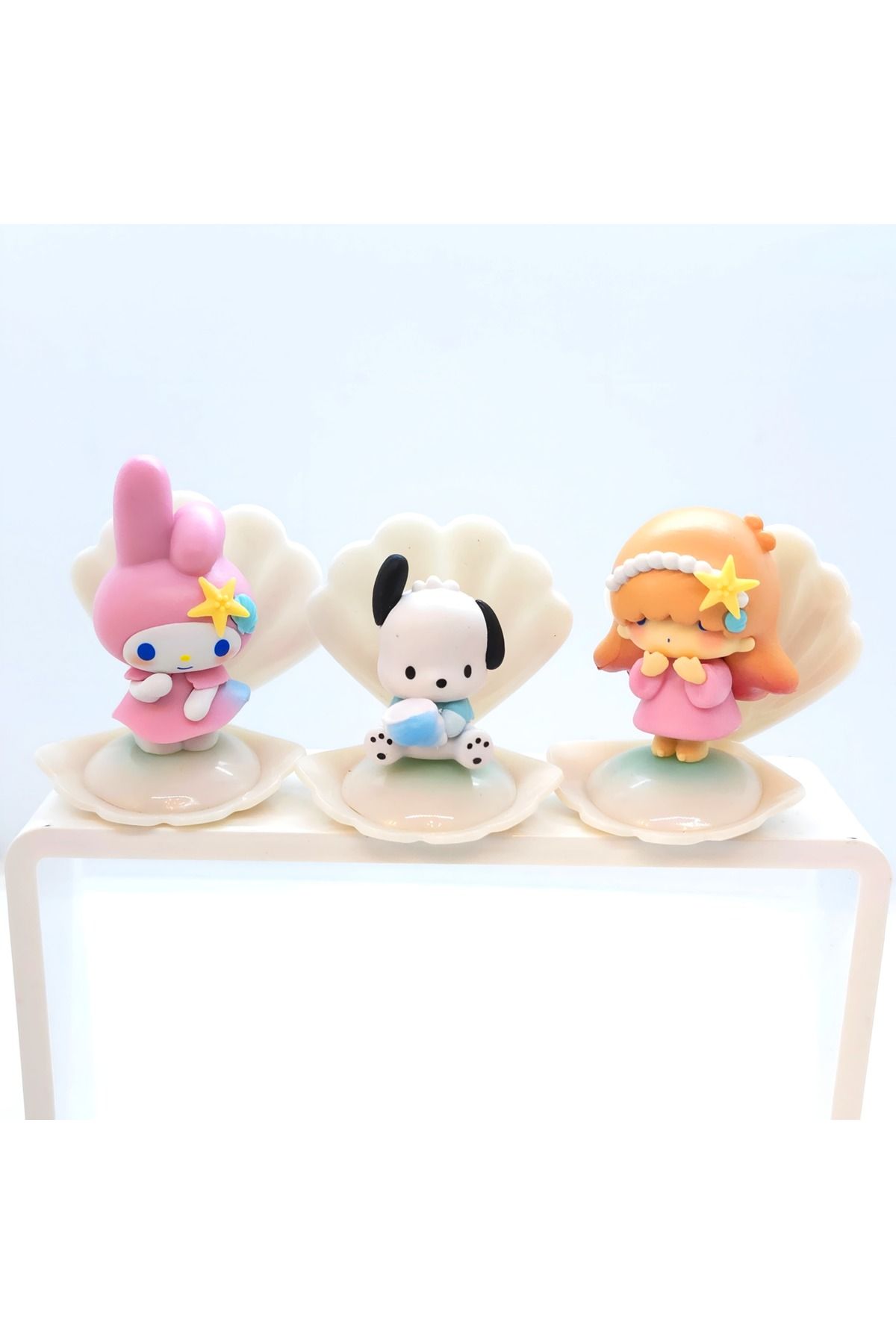 DEK Hello Kitty Serisi İstiridye Koleksiyon 3'lü Set | Pochacco, My Melody, Little Twin Stars