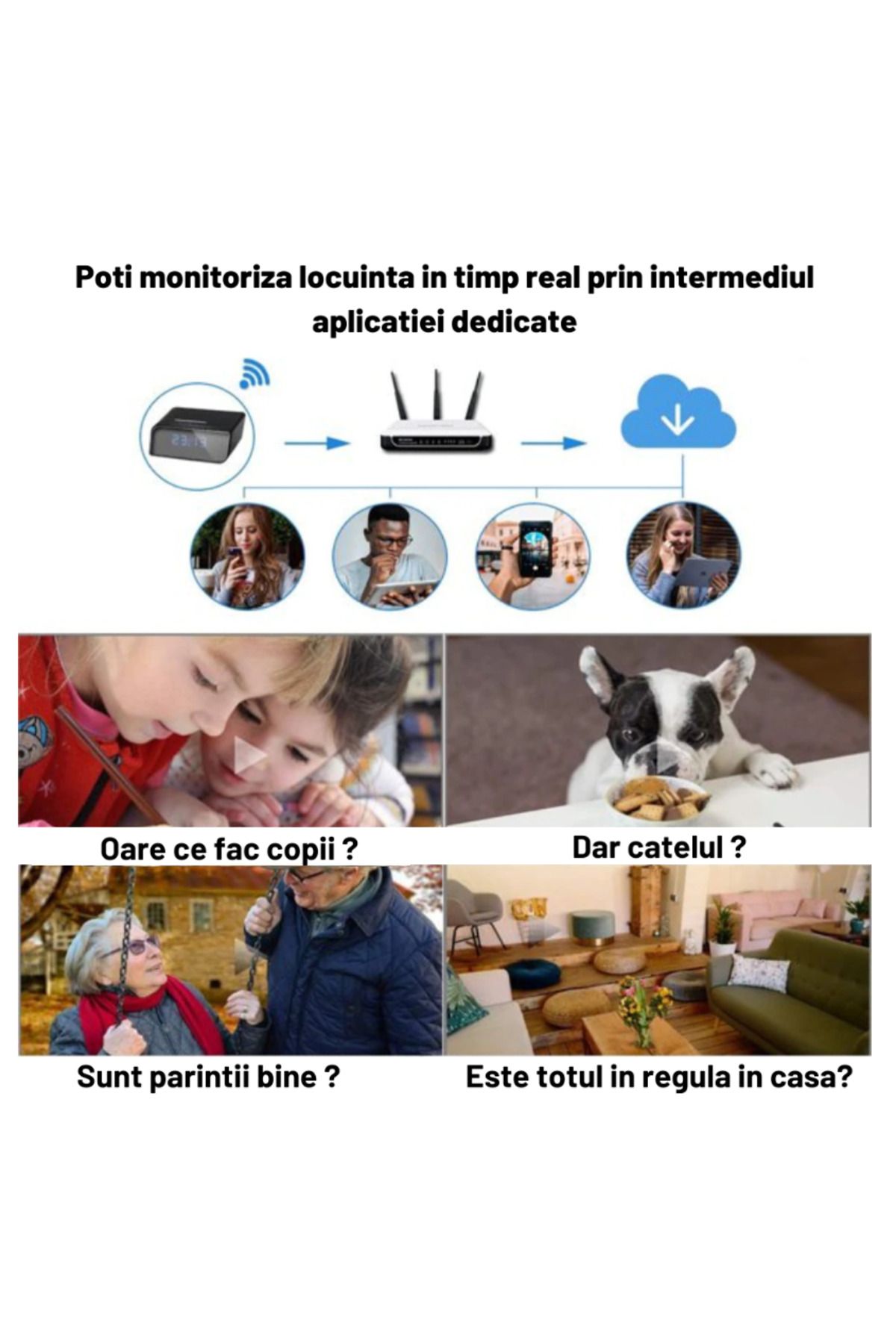 REVOSE-Mini Spy Camera ™, Wi-fi, Ip, Hidden in Alarm Clock, Microphone, Infrared, 1080p 4