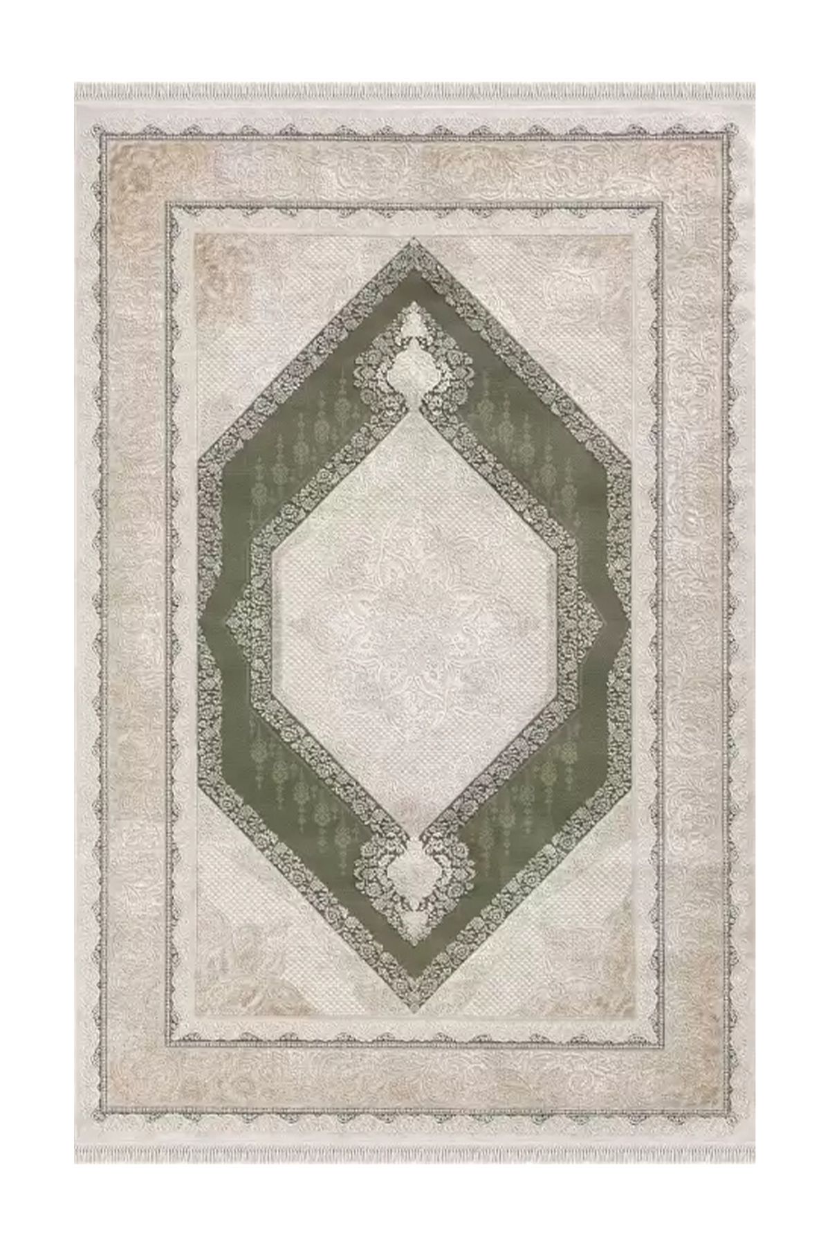 akbel halı & yatak exclusive home design Rodin 19769 040 - Yeşil Premium Akrilik Salon ve Koridor Halısı