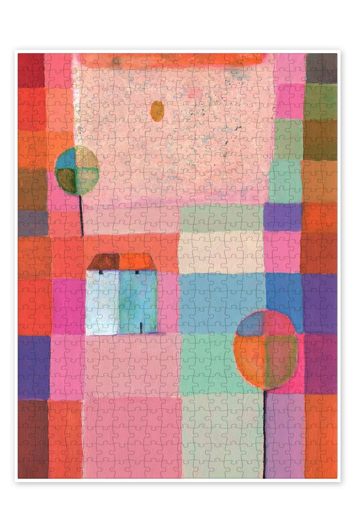 Jeronkarji Neşeli Akdeniz Manzarası 500 Parça Puzzle Yapboz Bohem Soyut Sanat Temalı
