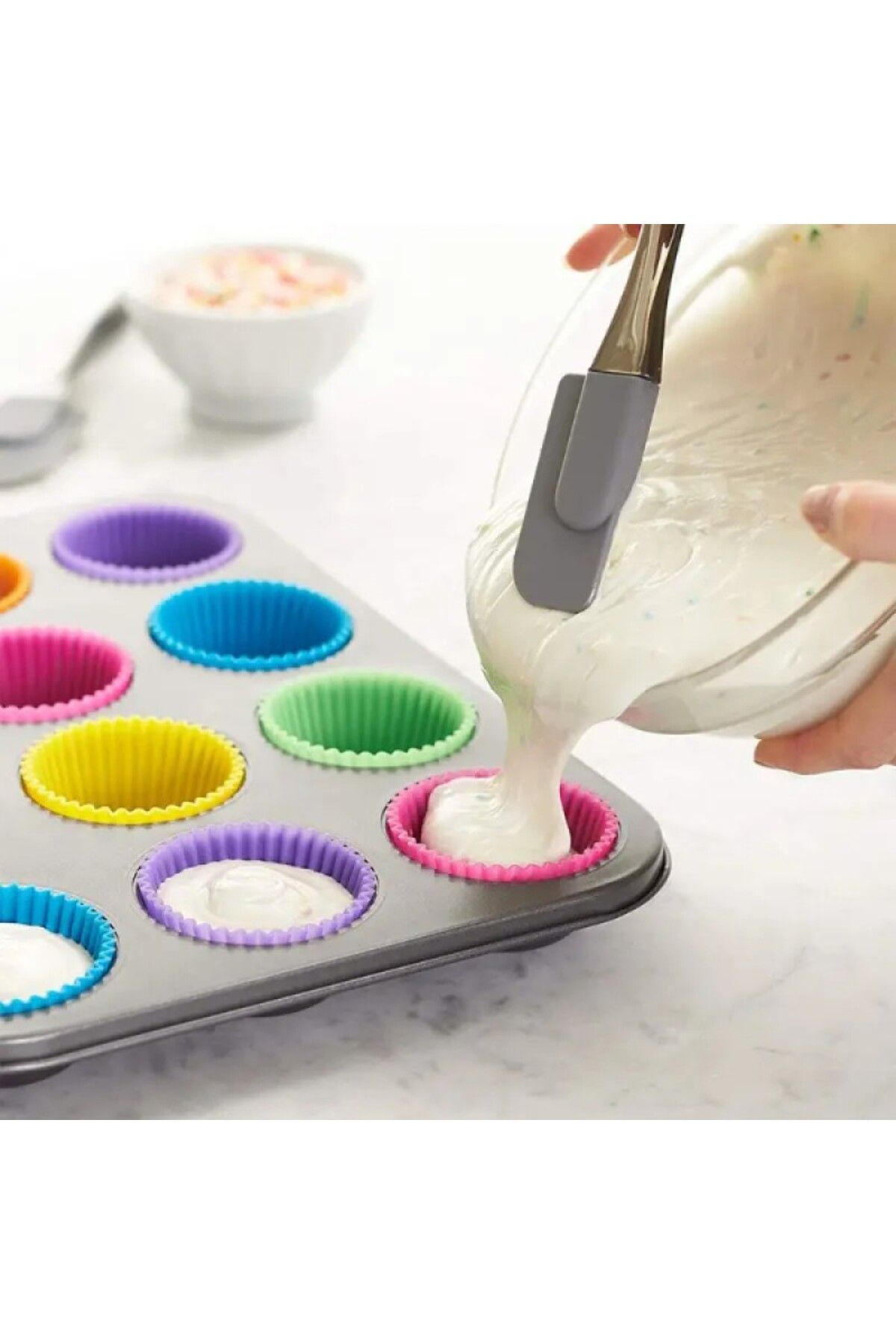 Yes&More 12'li Silikon Muffin Kalıbı