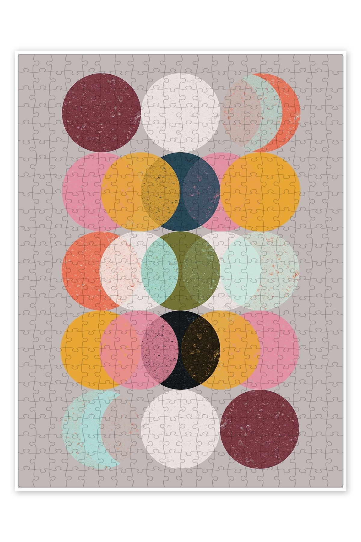 Jeronkarji Ruh Halleri ve Aylar I 500 Parça Puzzle Yapboz Bohem Soyut Sanat Temalı