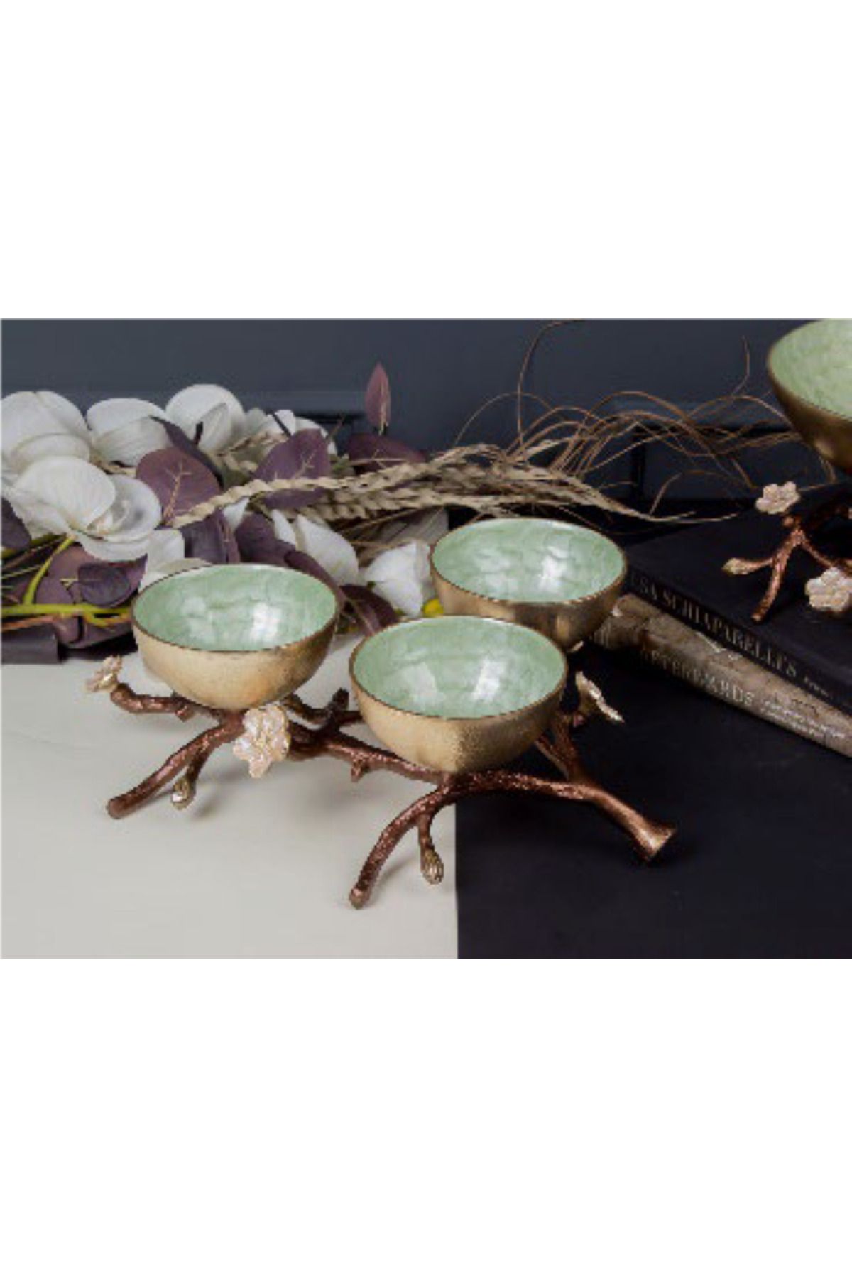 Sembol VERDE ACQUA AYAKLI 3LU CEREZLIK