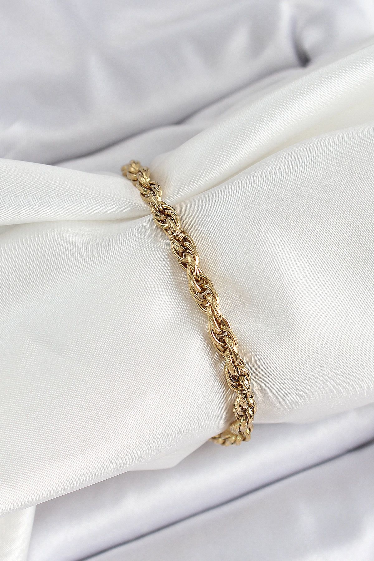 lumossia 316L Çelik Gold Renk Burgu Model Kadın Bileklik