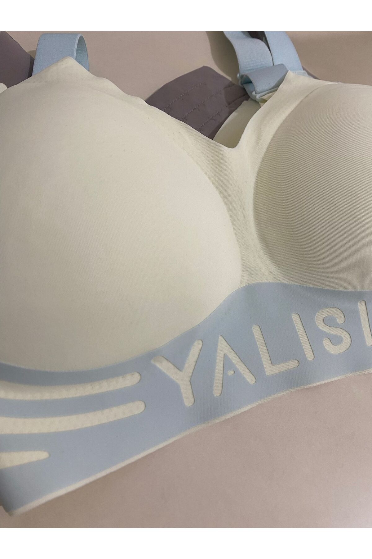 TAJ Kadın spor bralette dolgulu rahat kablosuz iç çamaşırı alfabe deseni