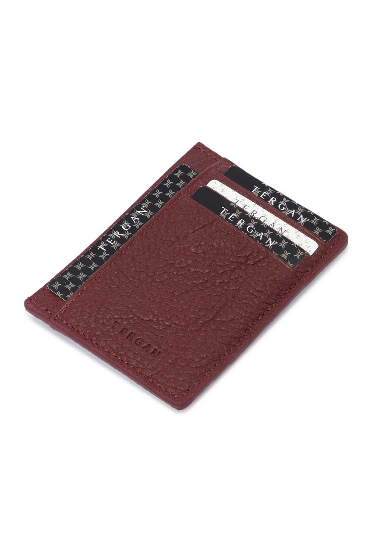 Tergan Bordo Deri Unisex Kredi Kartlık - S1KK00001676-M71