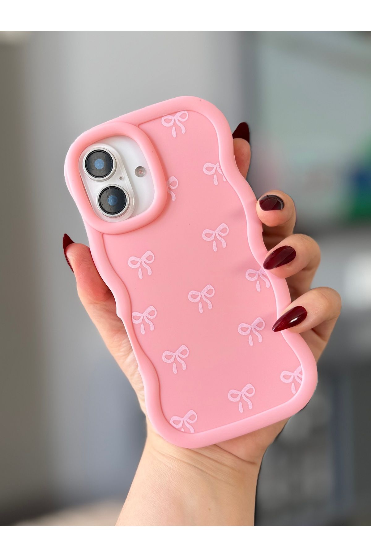 MirazTasarim IPHONE 16 FİYONK DESENLİ DALGALI KENARLI KILIF2
