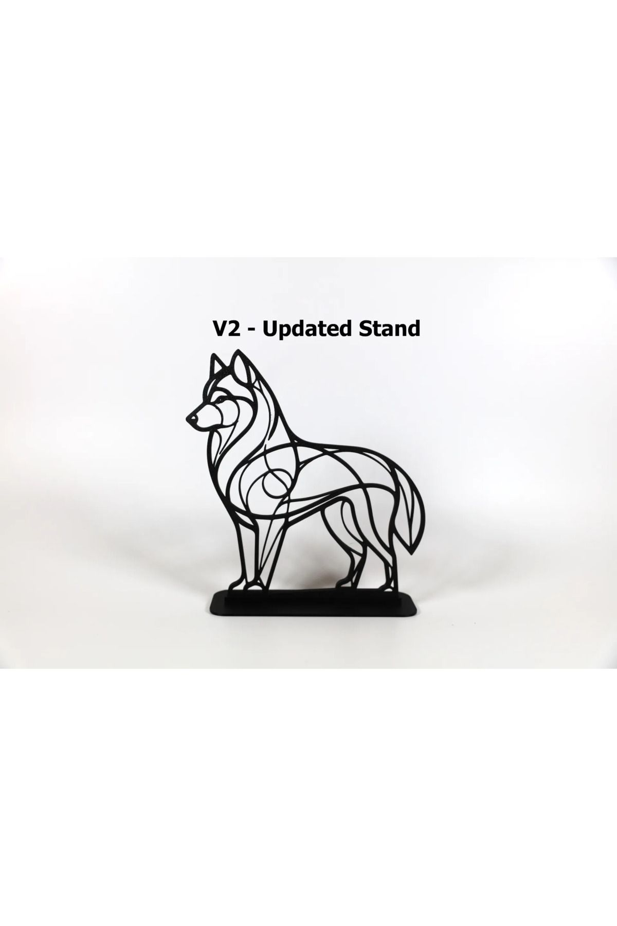 EmAy3d Geometric Çizim Köpek Masa Üstü Stand Biblo – Şık ve Modern 3D Dekor