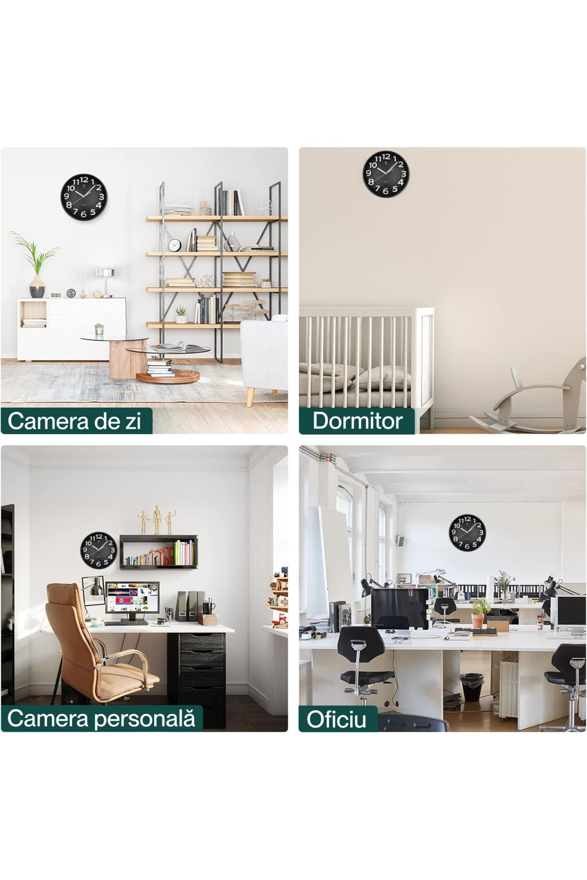 Spionescu-Spy camera in wall clock, C8, Full HD, Wi-Fi, motion detection, 24/7 recording, 90° wide angle 7