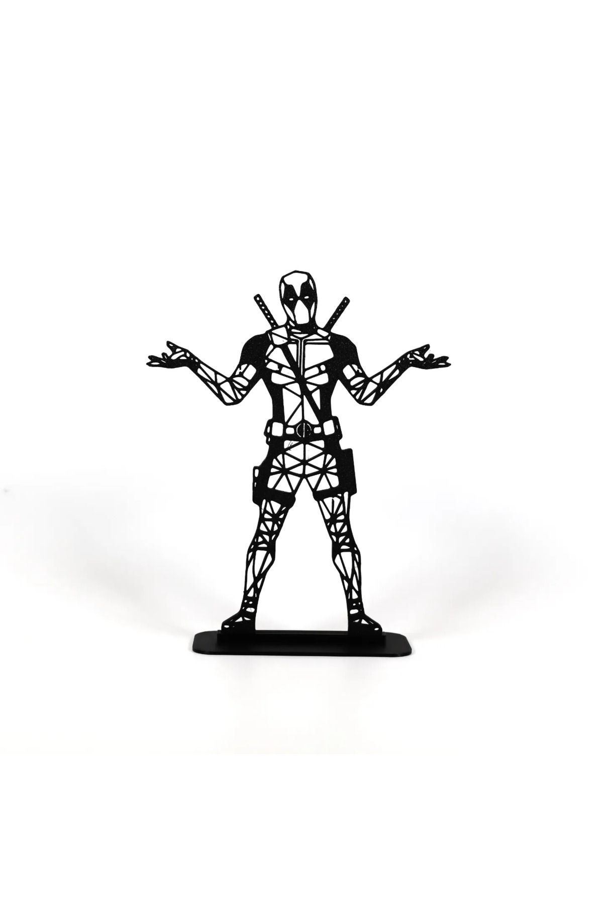 EmAy3d Geometric Çizim Deadpool Masa Üstü Stand Biblo – Şık ve Modern 3D Dekor