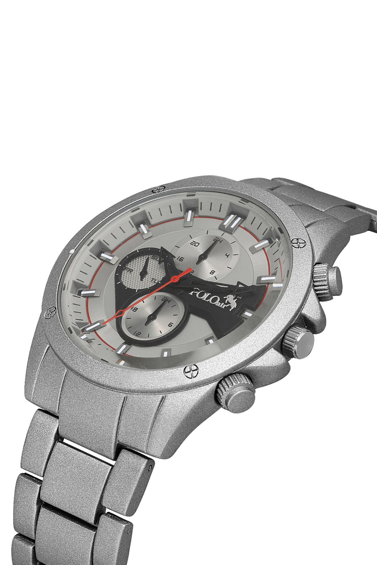 Polo Air Erkek Kol Saati Gümüş Metalik Gri Renk PL-0993E6x