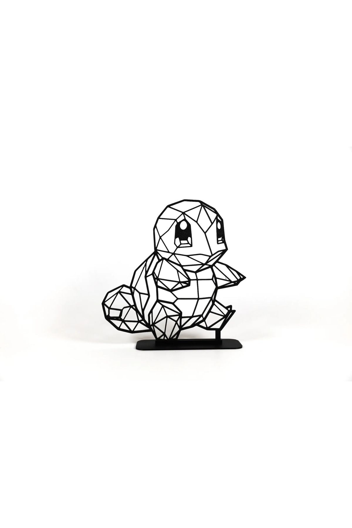 EmAy3d Geometric Çizim Squirtle Masa Üstü Stand Biblo – Şık ve Modern 3D Dekor