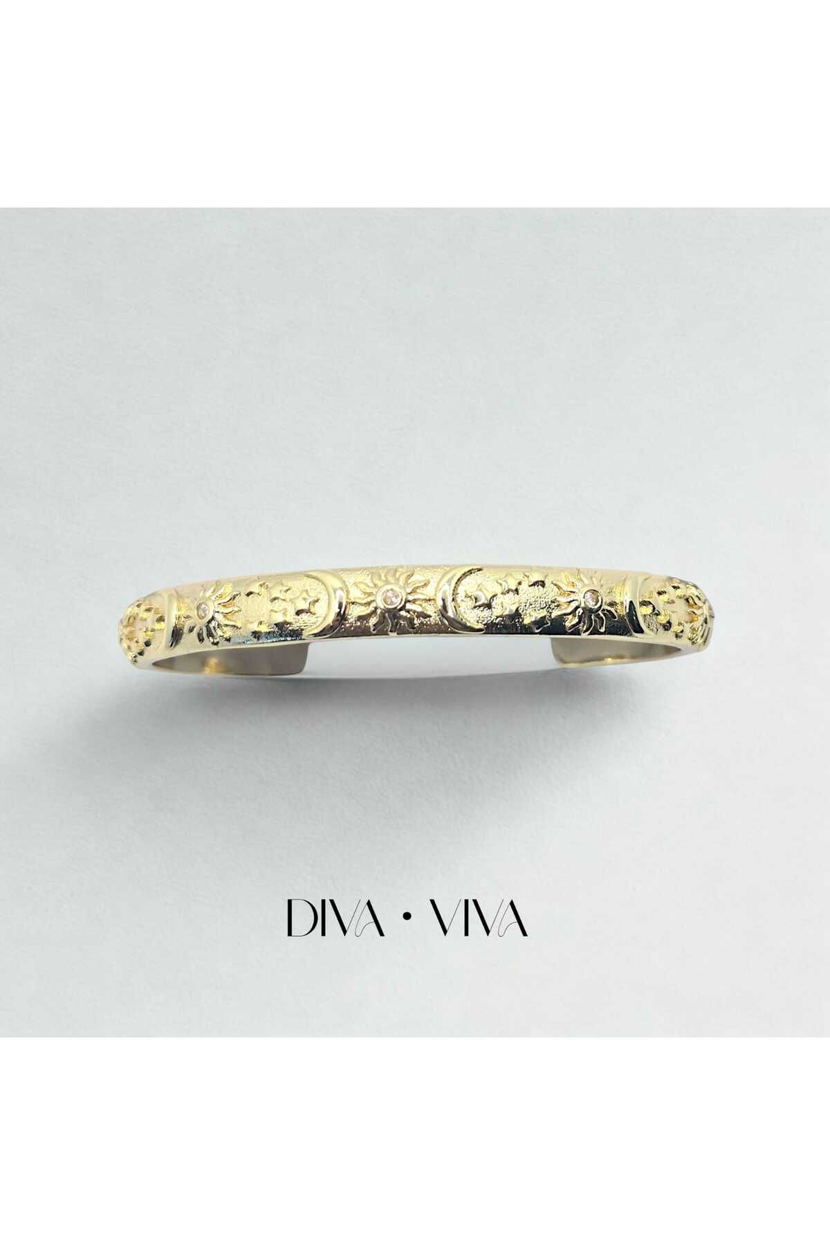 DivaViva Celestial Cuff Kadın Kelepçe Model Ayarlanabilir Bileklik