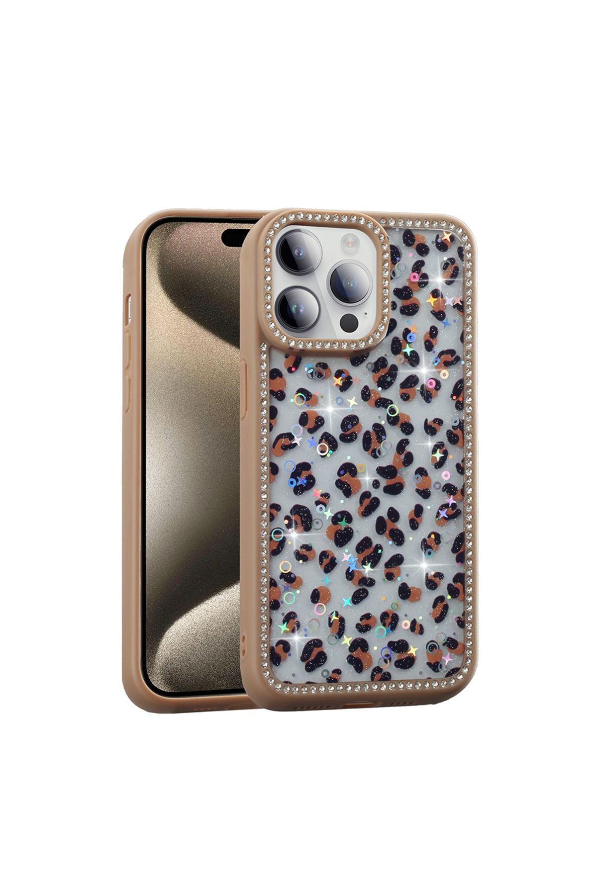 m.tk moveteck İphone 14 Pro Kılıf Kelebek Pink Fiyonk Desenli Yumuşak Simli Taşlı Kenarlı Kamera Korumalı Kapak