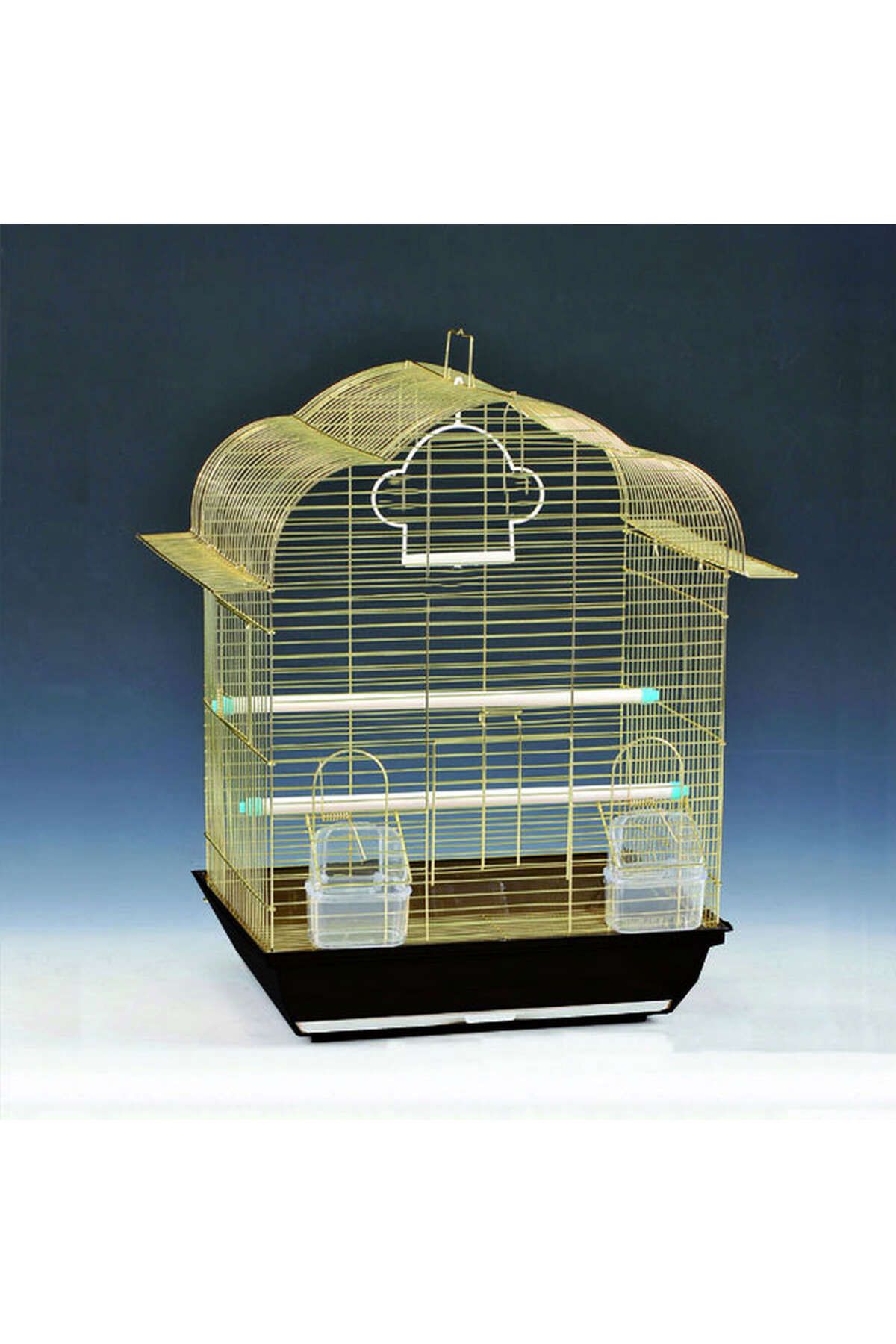 EuroGold Pirinç Telli Çatılı Kuş Kafesi 34,5x28x45,5 cm LZWDR