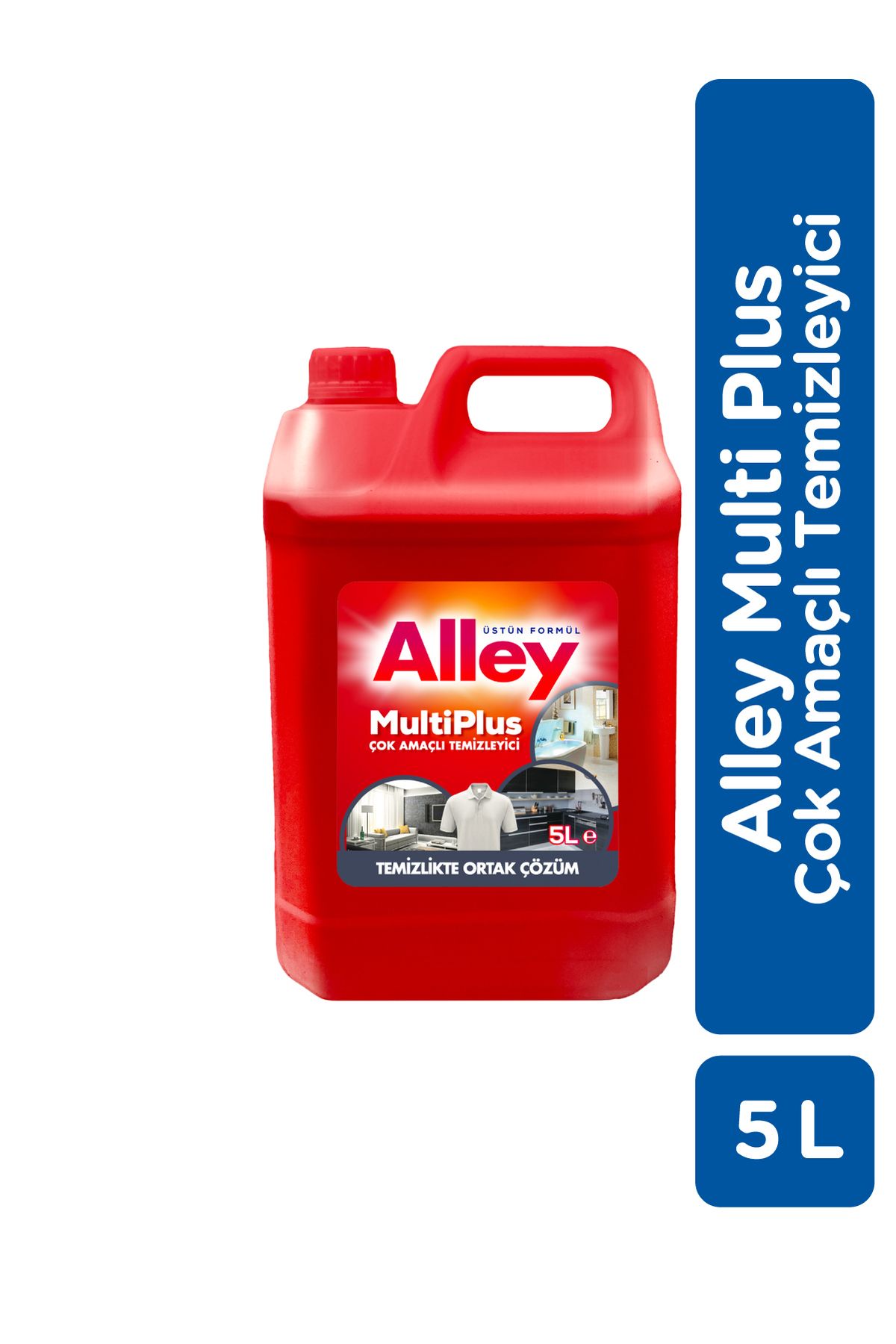 alley MultiPlus Çok Amaçlı Temizleyici 5 L – Üstün Formül, Geniş Yüzey Uyumlu, Ekonomik Boy