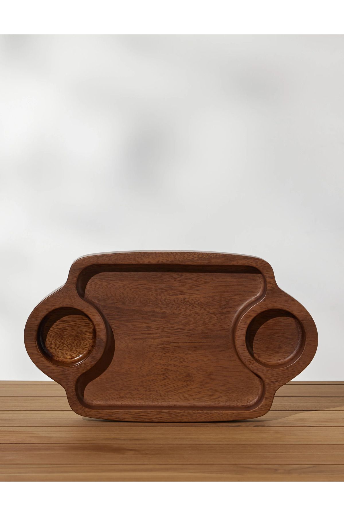 PASAWOODS Nisso Ahşap Malzeme Dekoratif Çerezlik (22x39x6 cm) - Minimalist Tasarım
