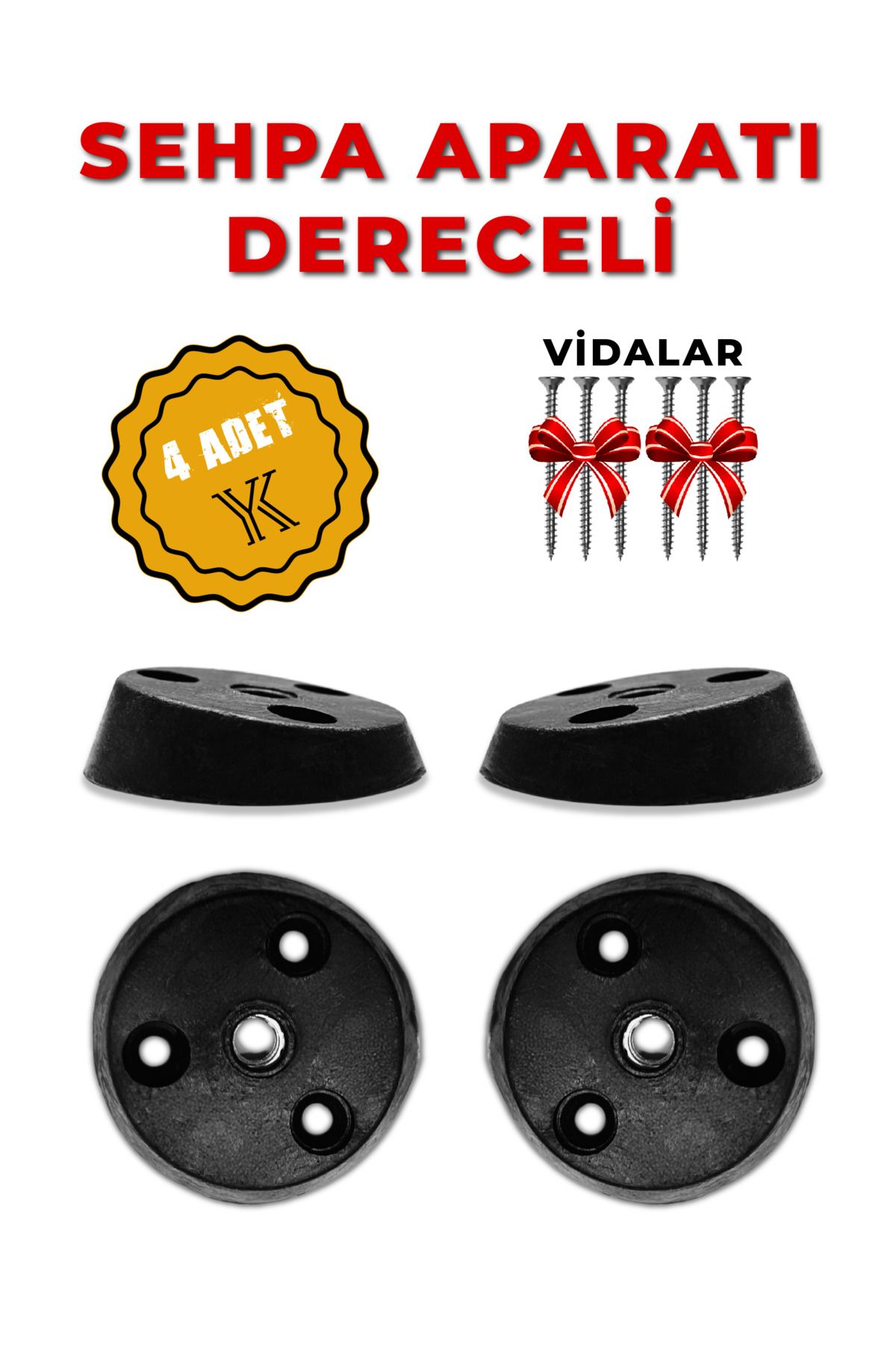 Hobbi Ahsap Masa Sandalye Sehpa 4 Lü Açılı Plastik Bağlantı Aparatı 12 Adet Vida ( M8 Vida Girişli )