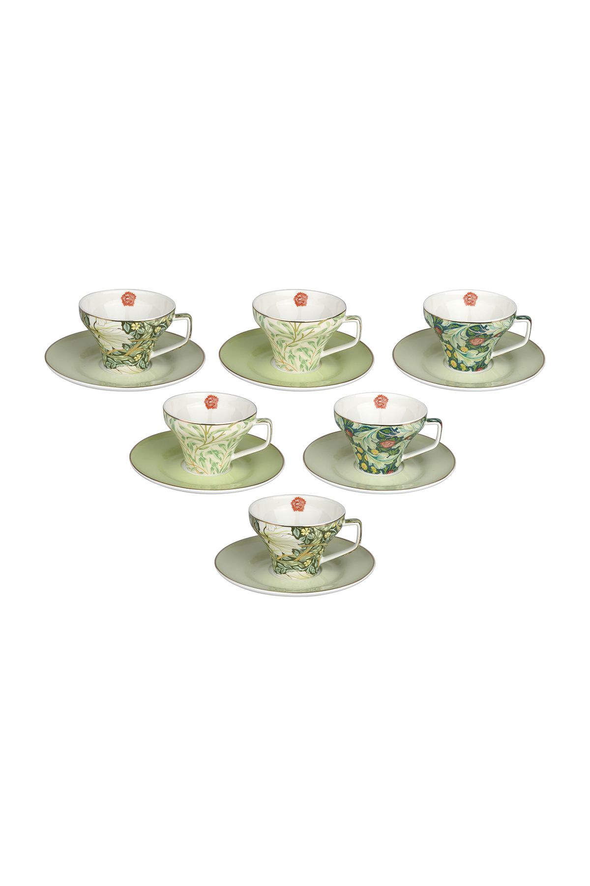 Lucky Art Sylva New Bone China Porselen 6lı Kahve Fincanı Seti