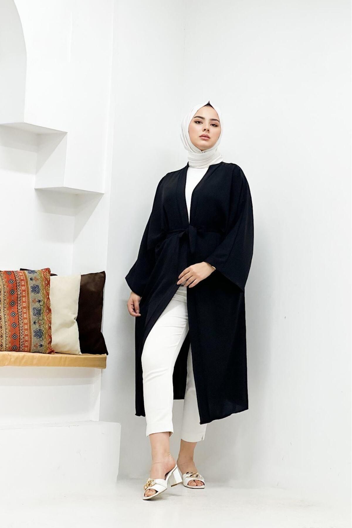 CNG MODA Modaalfabe Tesettür Ayrobin Uzun Kimono