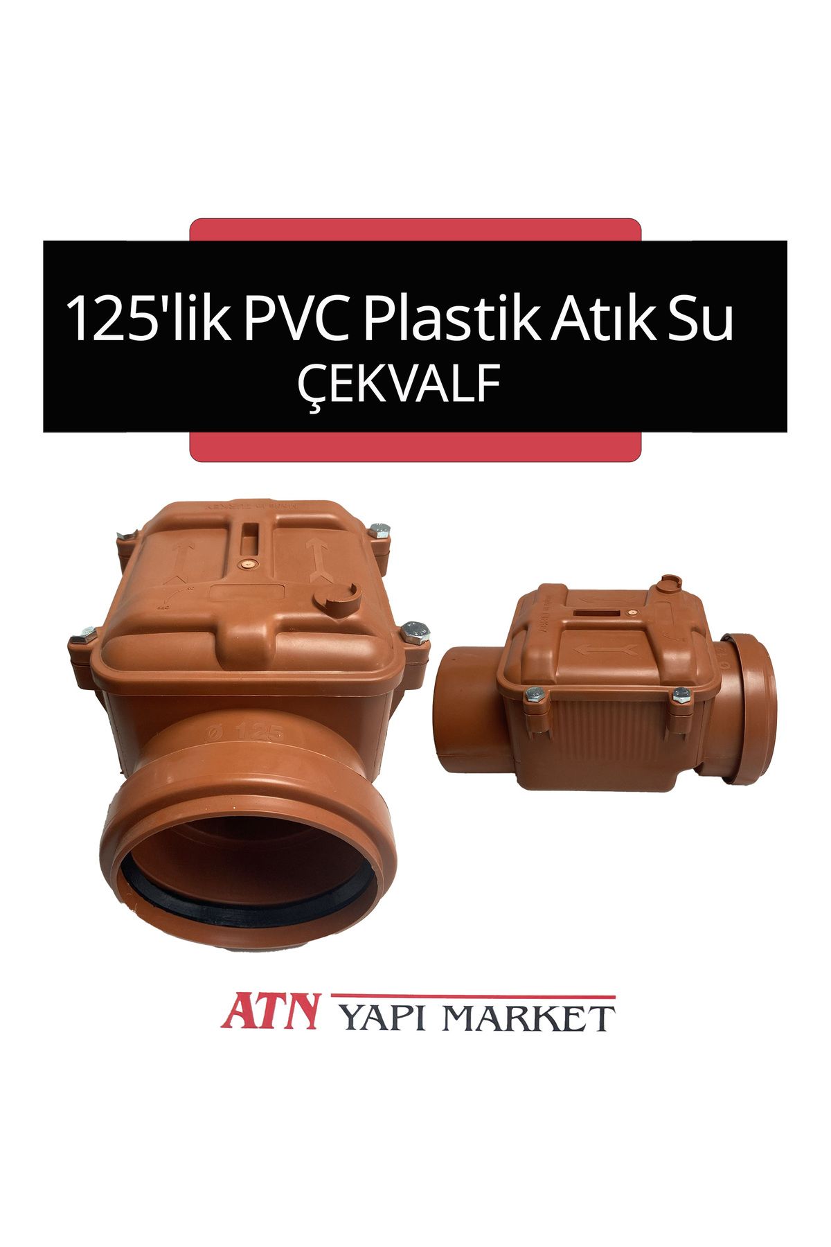 LUX WARES 125'lik PVC Plastik Atık Su Klepeli Çekvalf – Geri Akış ve Koku Önleyici